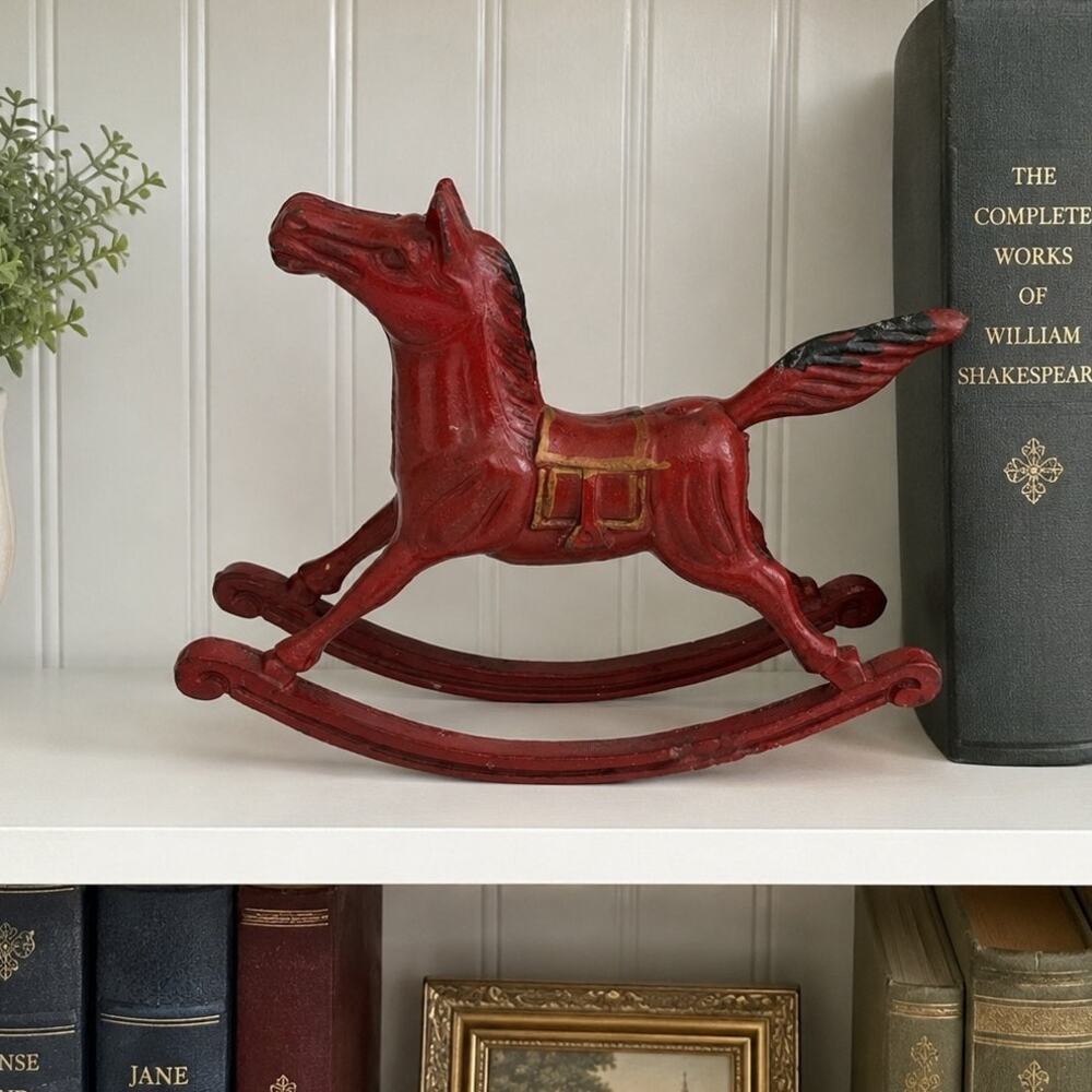 1980's Cast Iron Rocking Horse